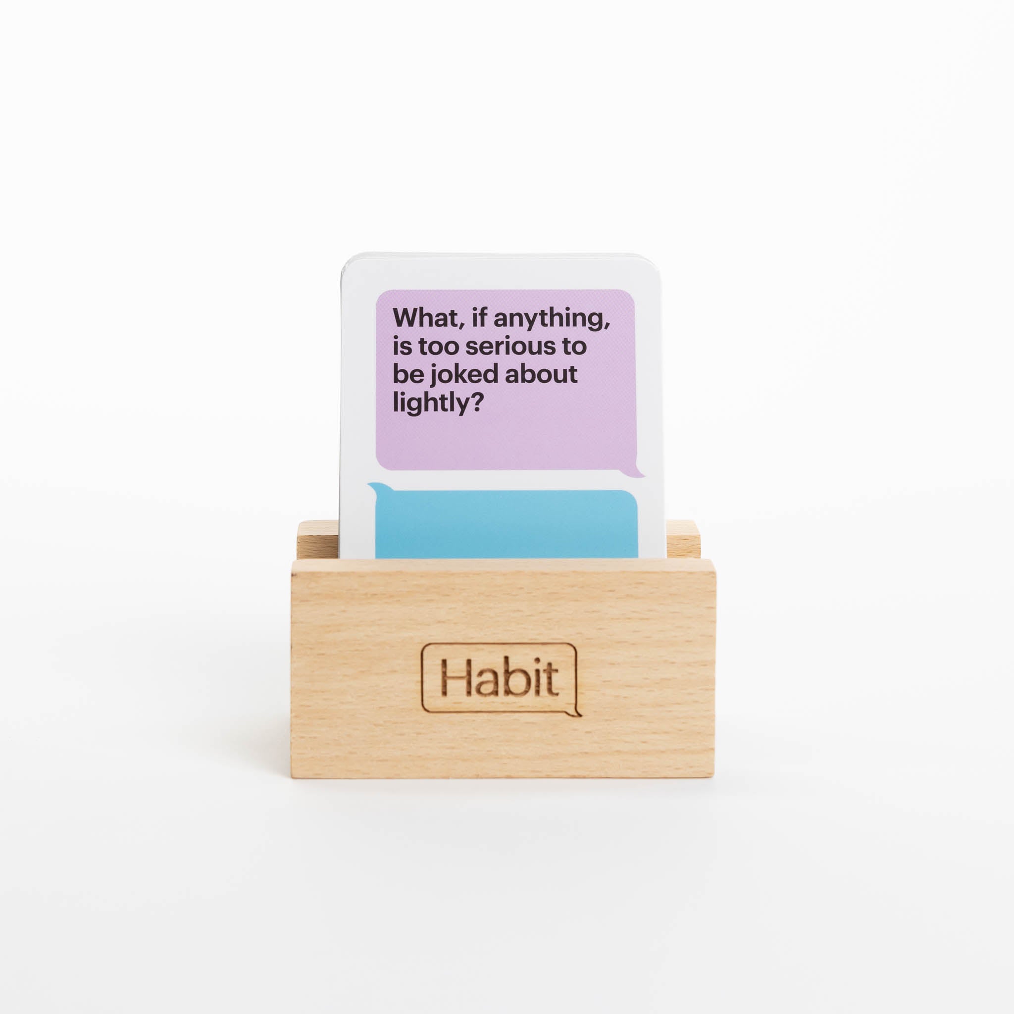 What if anything is too serious to be joked about lightly, Habit, thoughtful question game, conversation card game