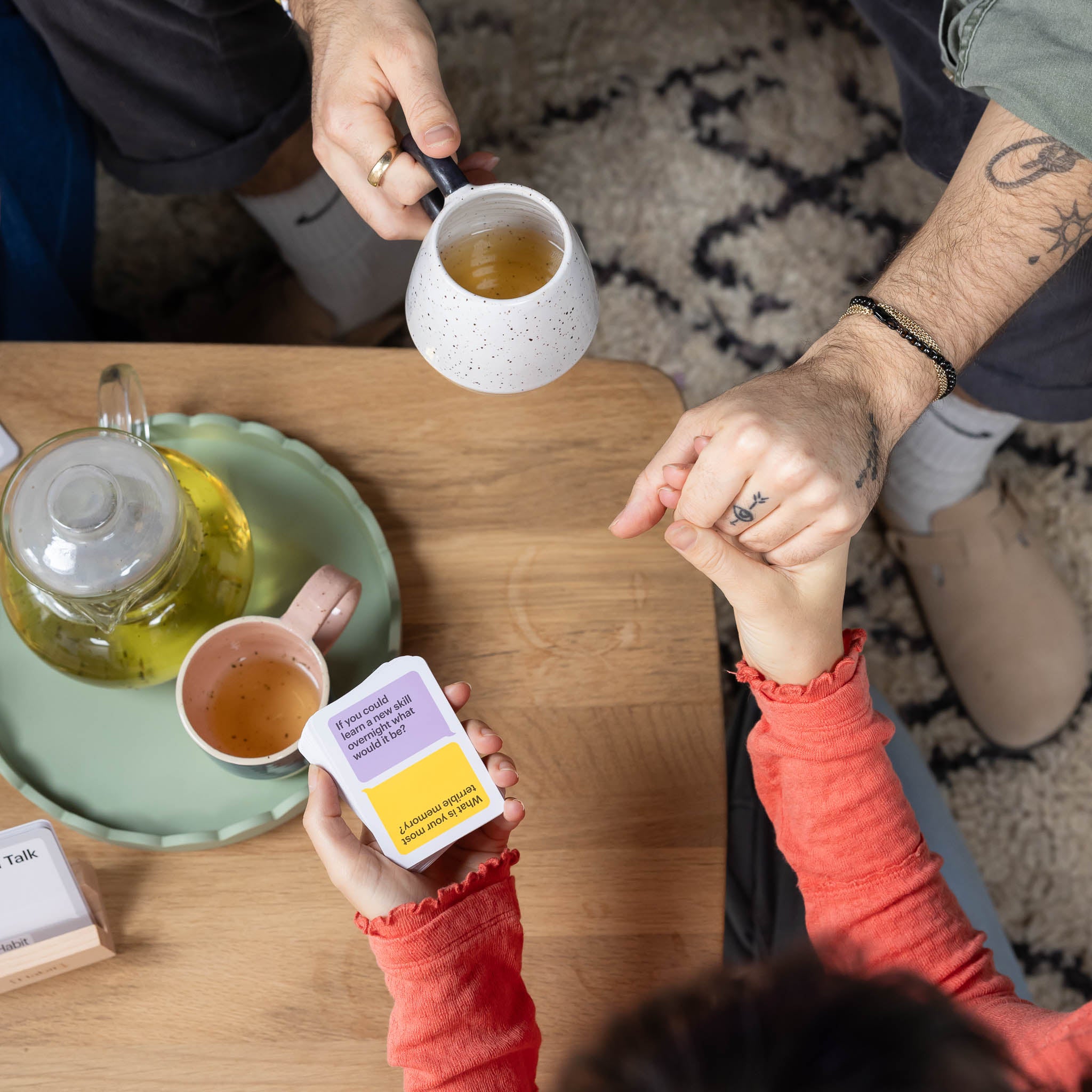 questions for deep connection between friends sharing tea